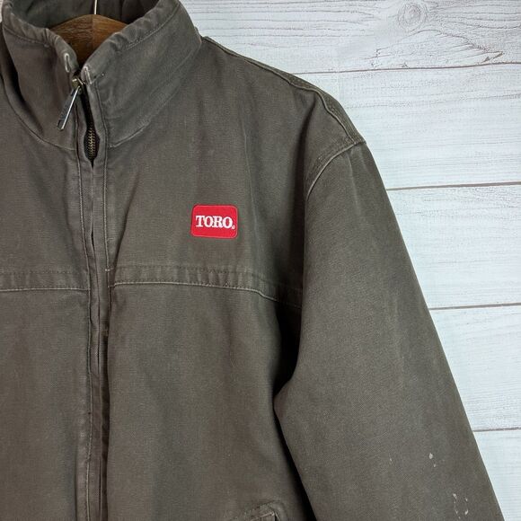 Dri-Duck Mens Brown Canvas Full Zip Work Jacket Flannel Lined Size L - Picture 4 of 15